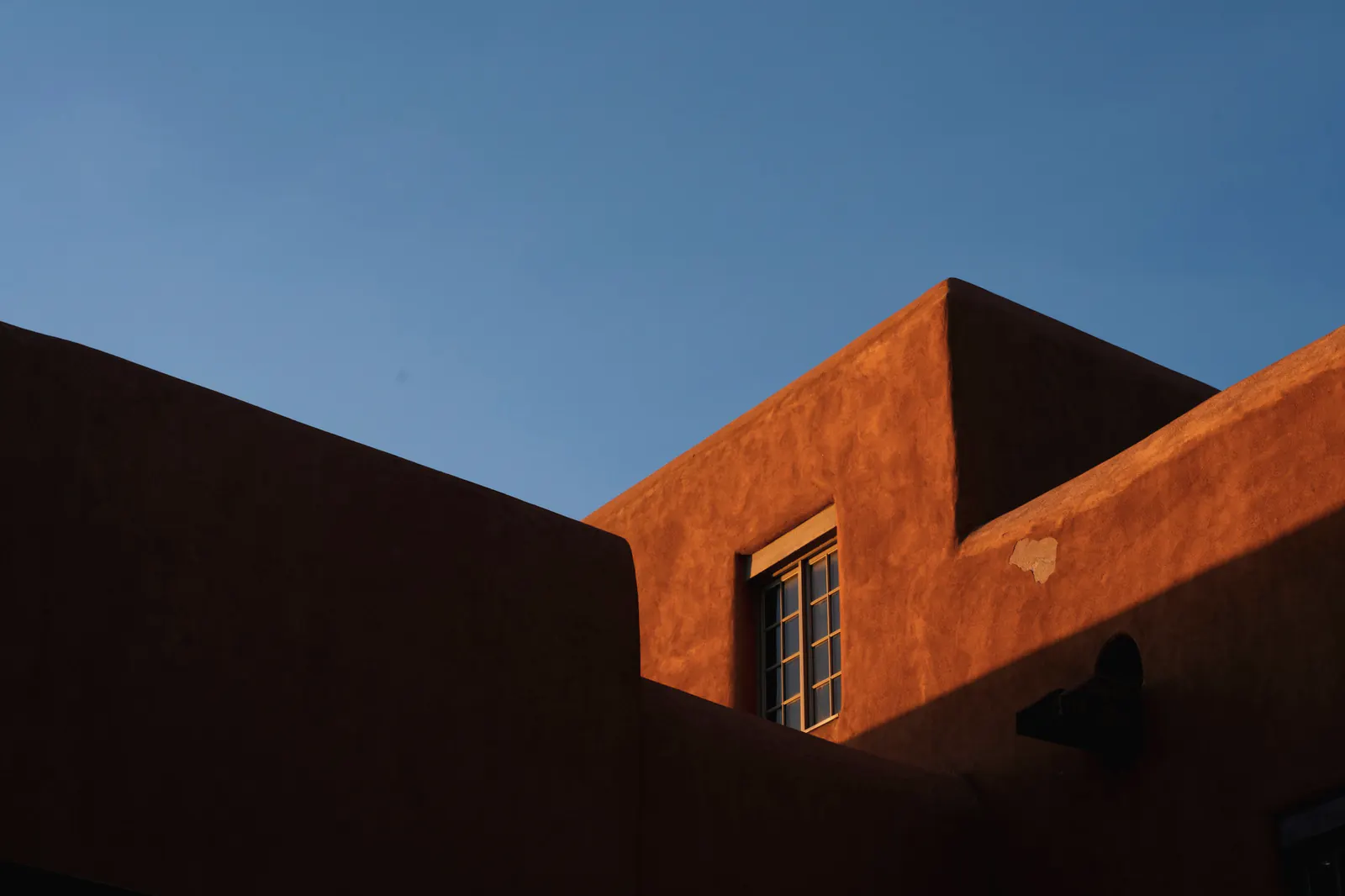 Adobe walls catching the last of the evening light