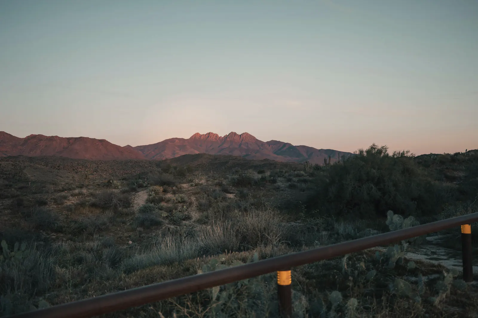 Desert mountains at dusk near Phoenix
