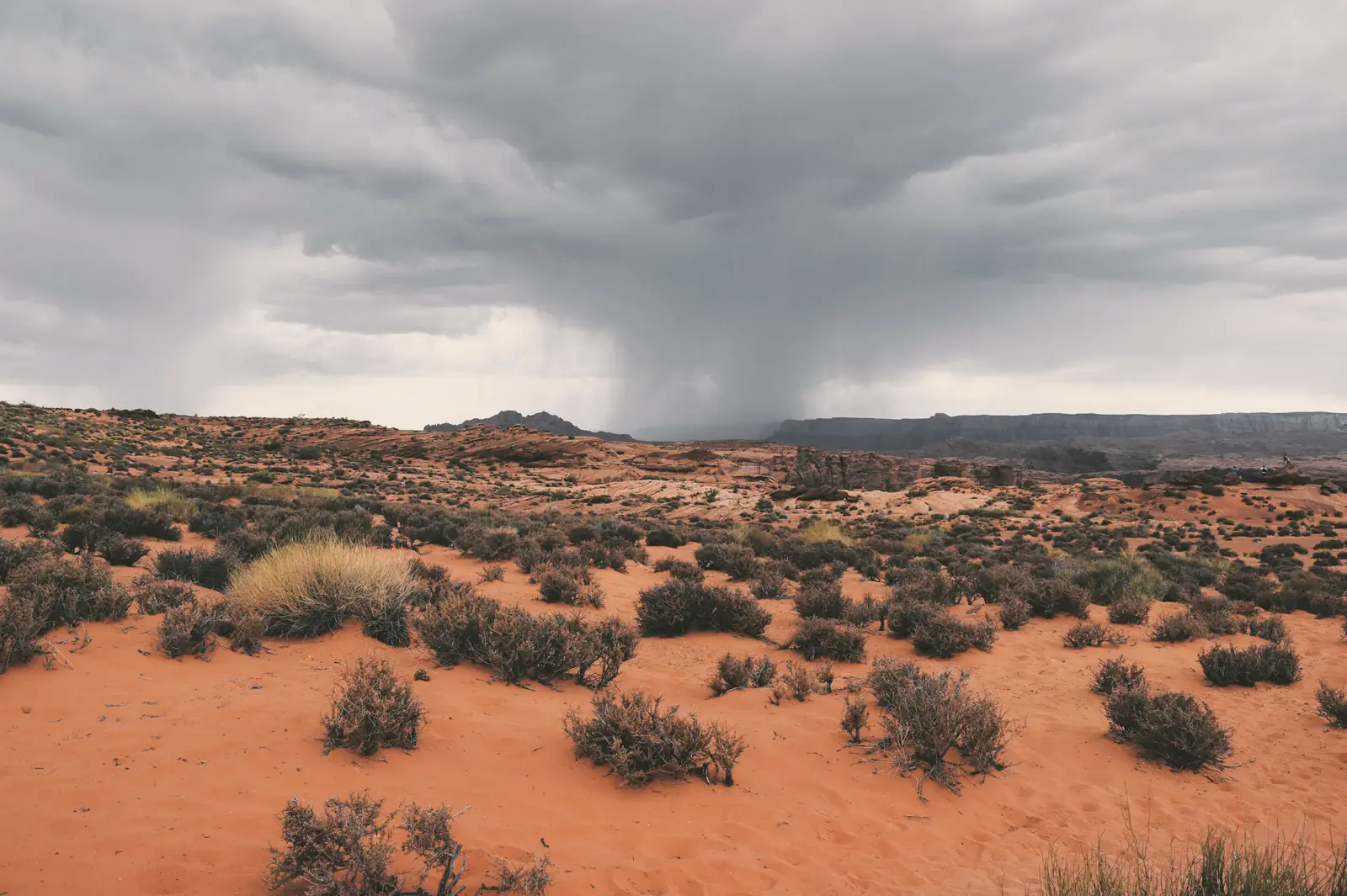A storm rolling in over the Arizona desert